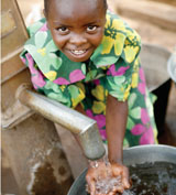 Girl with new well.